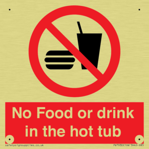 No Food or drink in the hot tub
